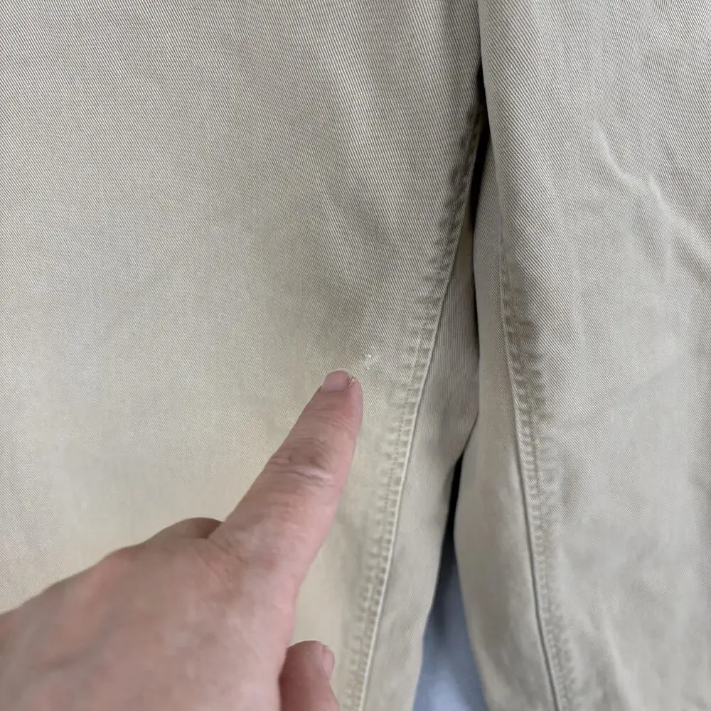 Vintage Abercrombie Fitch Pants Mens 32x27 Beige Canvas Relaxed Straight Chino